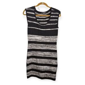 XXI Forever 21 Black Striped Sleeveless Bodycon Mini Dress